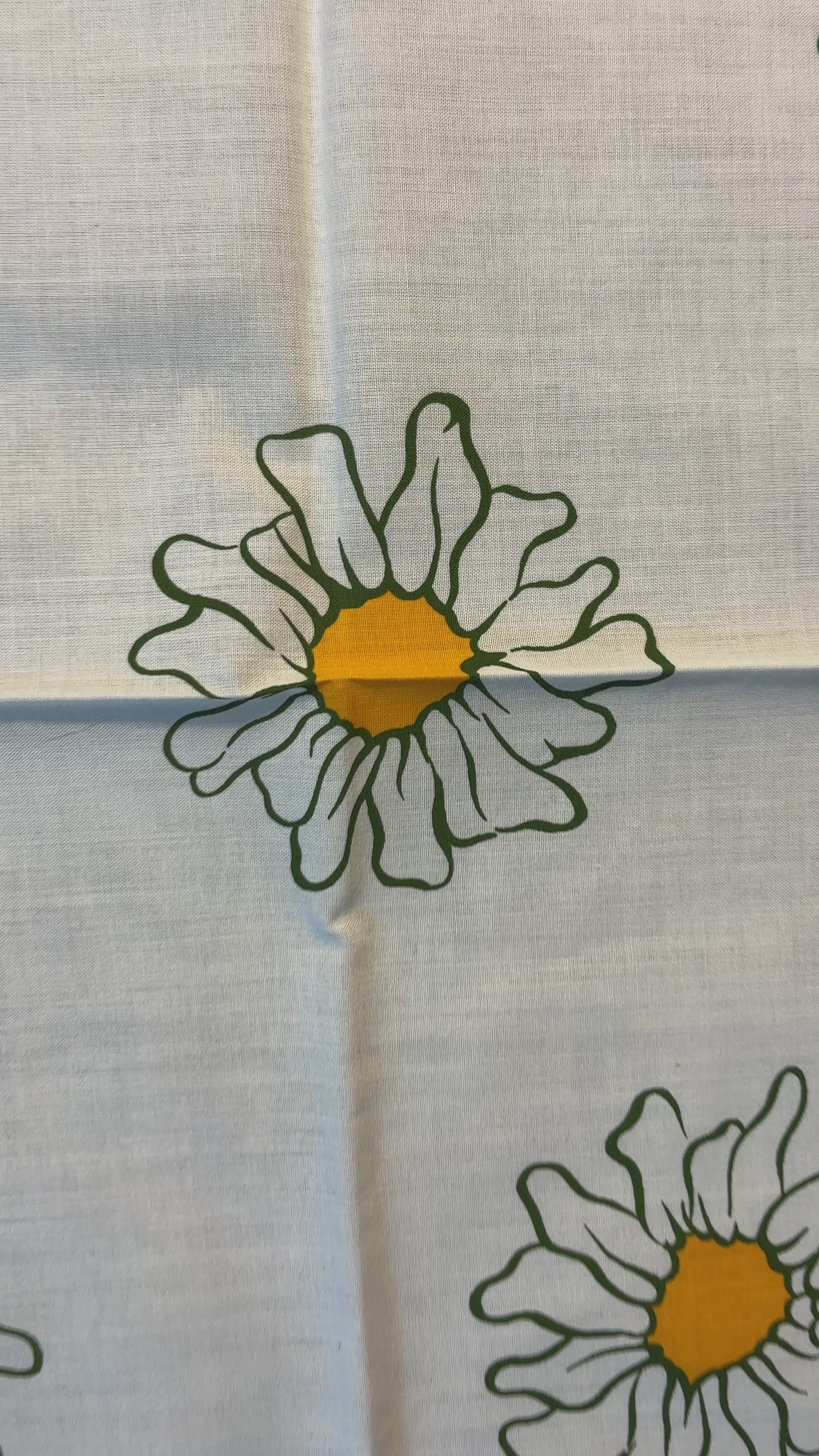 Set of 8 Vintage Cotton Daisy Theme Napkins