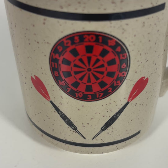 Hornsea Retro Darts Theme Coffee Mug
