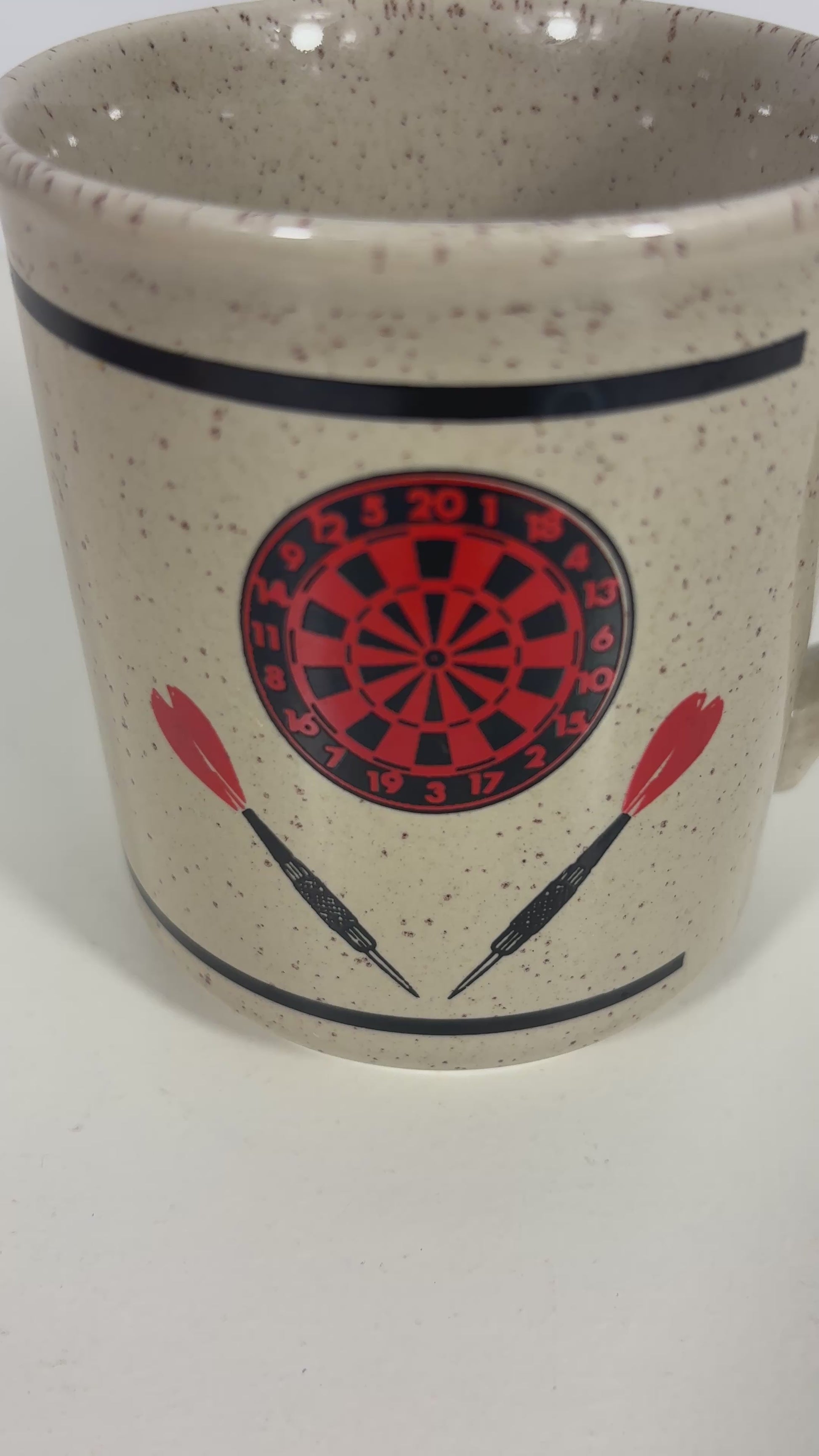 Hornsea Retro Darts Theme Coffee Mug