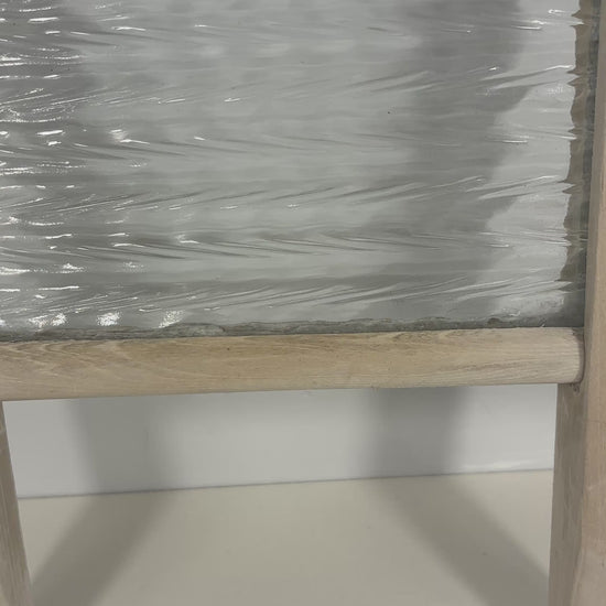 Wood and Glass Vintage Small Washboard