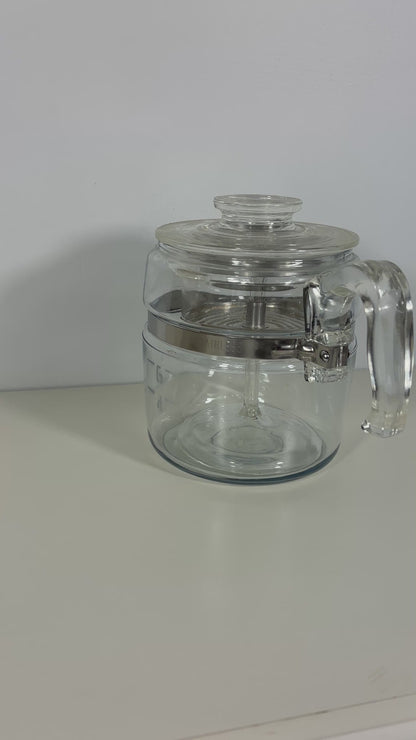 Vintage Pyrex Flameware 7756 6 Cup Glass Coffee Pot