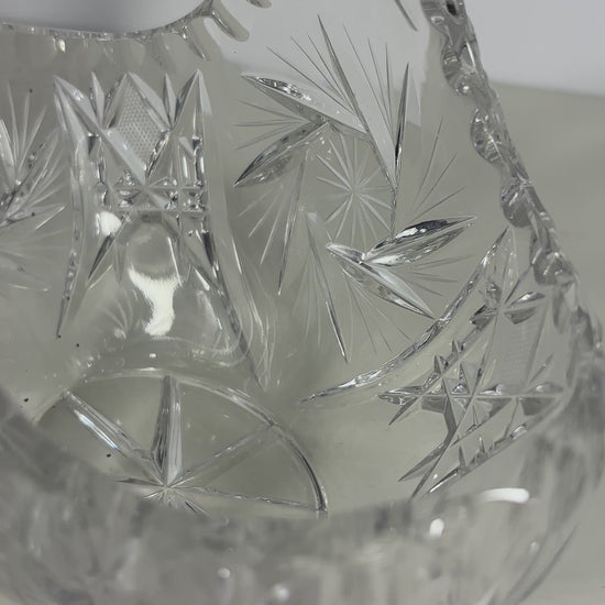 Bohemia Pinwheel Star Hand Cut Crystal Basket