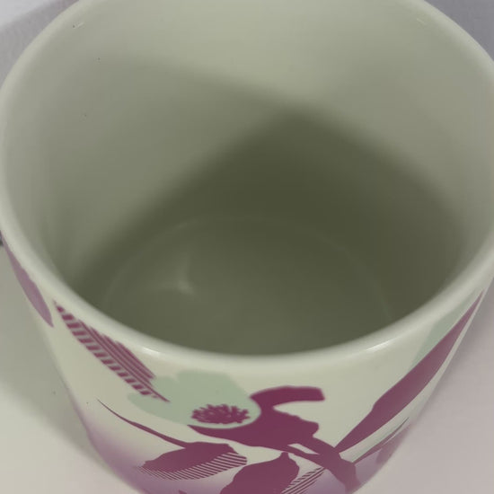 Starbucks Purple Fuchsia Floral Coffee Mug