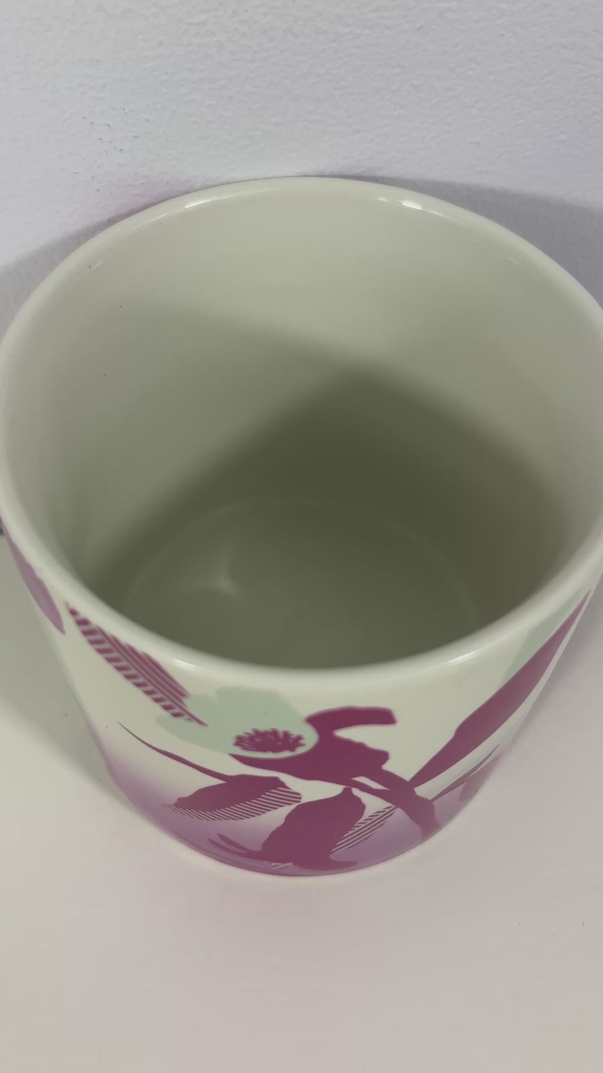 Starbucks Purple Fuchsia Floral Coffee Mug