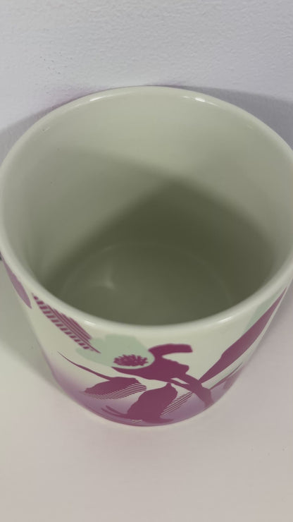 Starbucks Purple Fuchsia Floral Coffee Mug