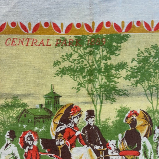1973 Central Park in 1889 Calendar Cotton Tea Towel