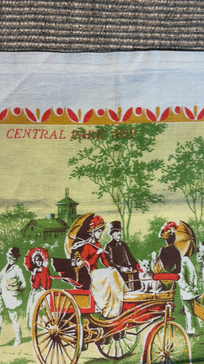 1973 Central Park in 1889 Calendar Cotton Tea Towel