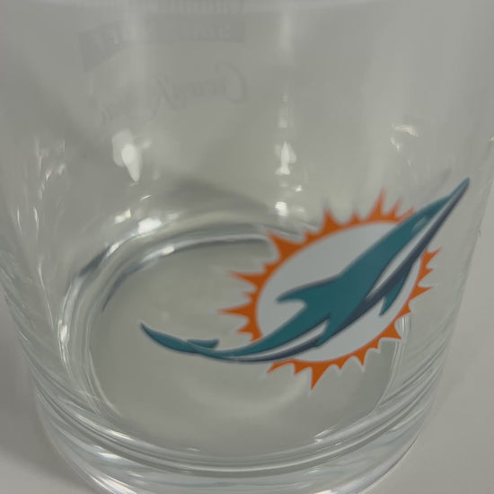 Captain Morgan Smirnoff Miami Dolphins Rock Glass