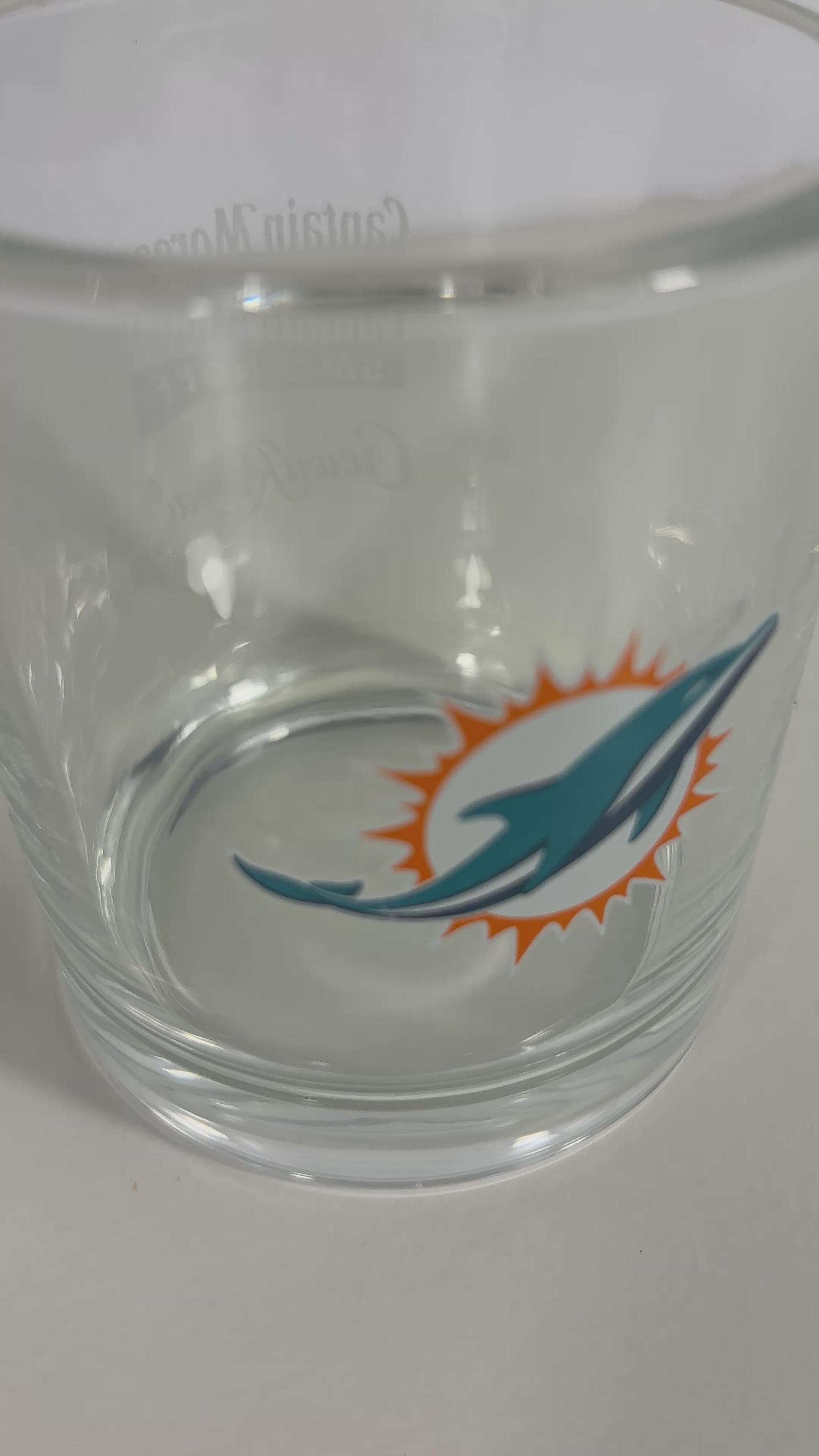 Captain Morgan Smirnoff Miami Dolphins Rock Glass