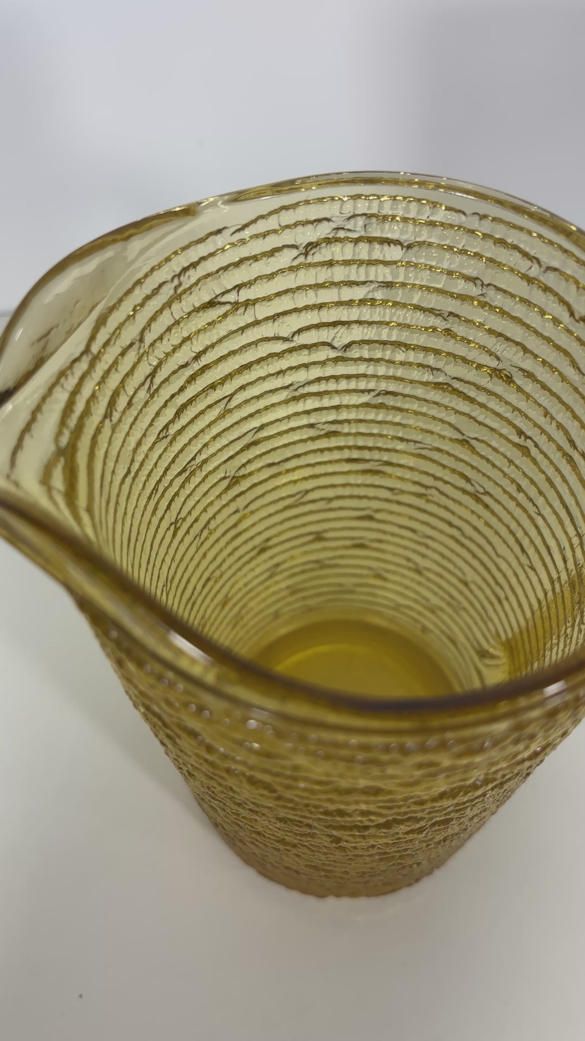 Anchor Hocking Soreno Gold Glass Pitcher
