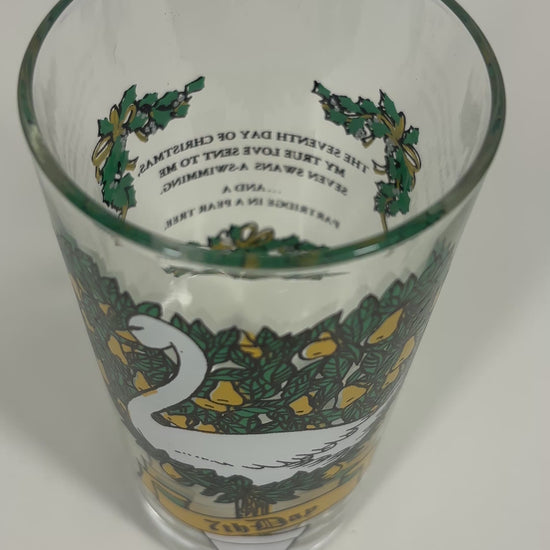 Indiana Glass 7th Day of Christmas Tumbler Glass