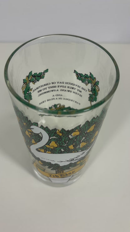 Indiana Glass 7th Day of Christmas Tumbler Glass