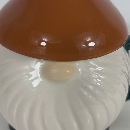 Indigo Gnome Shaped Holiday Mug with Lid