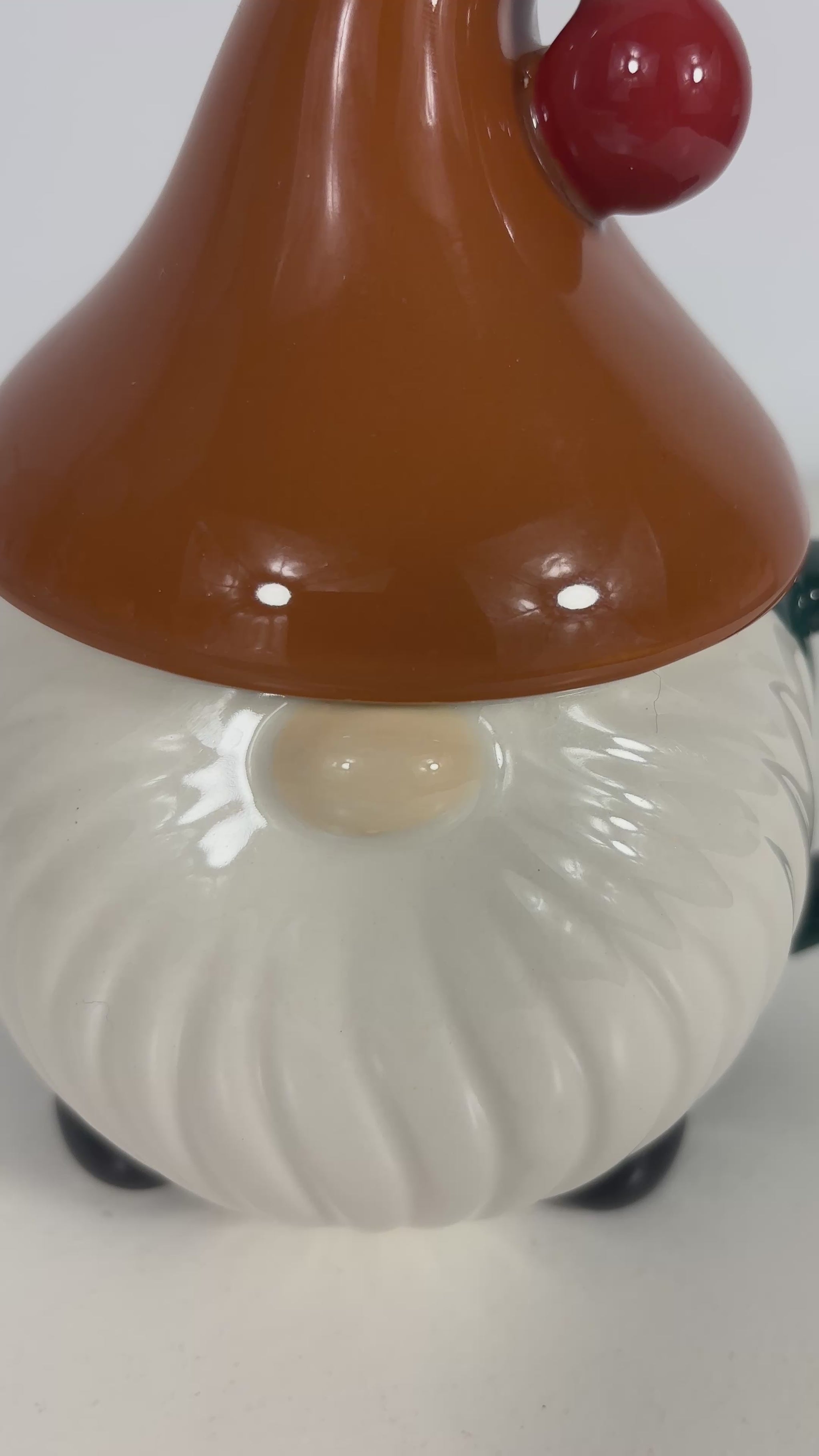 Indigo Gnome Shaped Holiday Mug with Lid