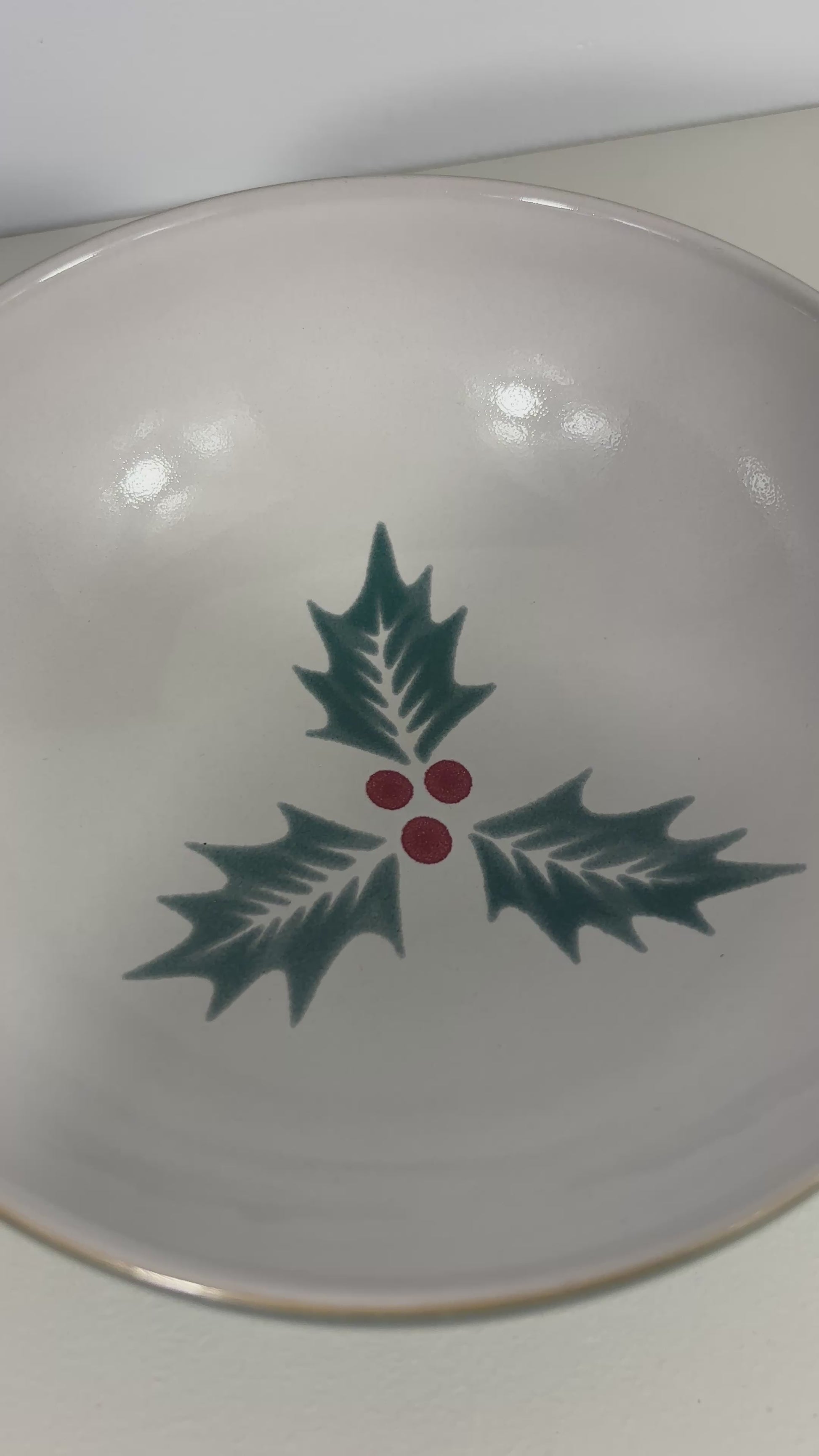 Denby Holly Green Christmas Soup Bowl