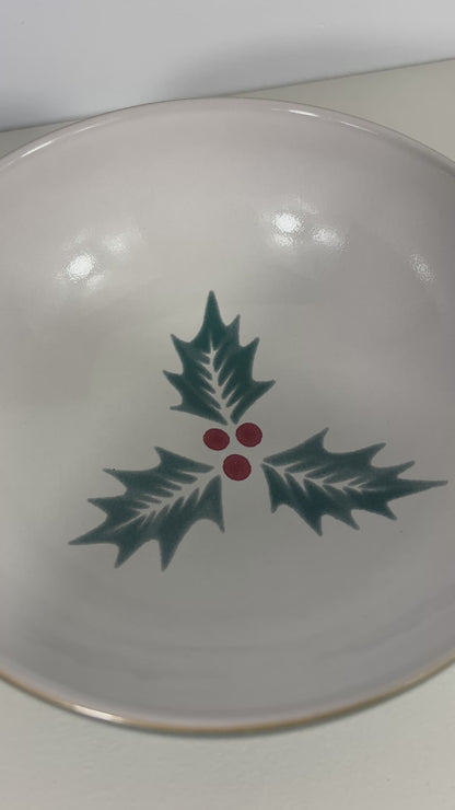 Denby Holly Green Christmas Soup Bowl