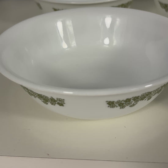 Corelle Green Crazy Daisy Spring Blossom Soup Cereal Bowl Set