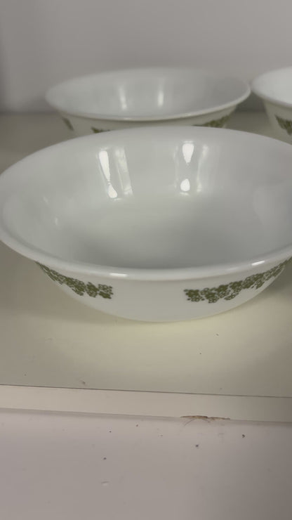 Corelle Green Crazy Daisy Spring Blossom Soup Cereal Bowl Set