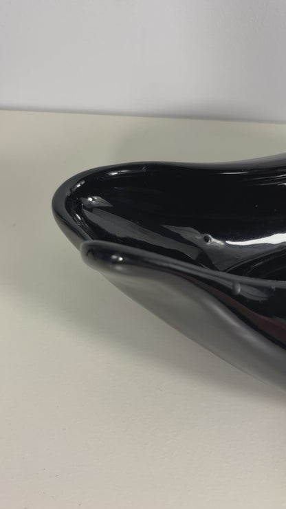 Rare Beauceware Black Console Bowl Centrepiece