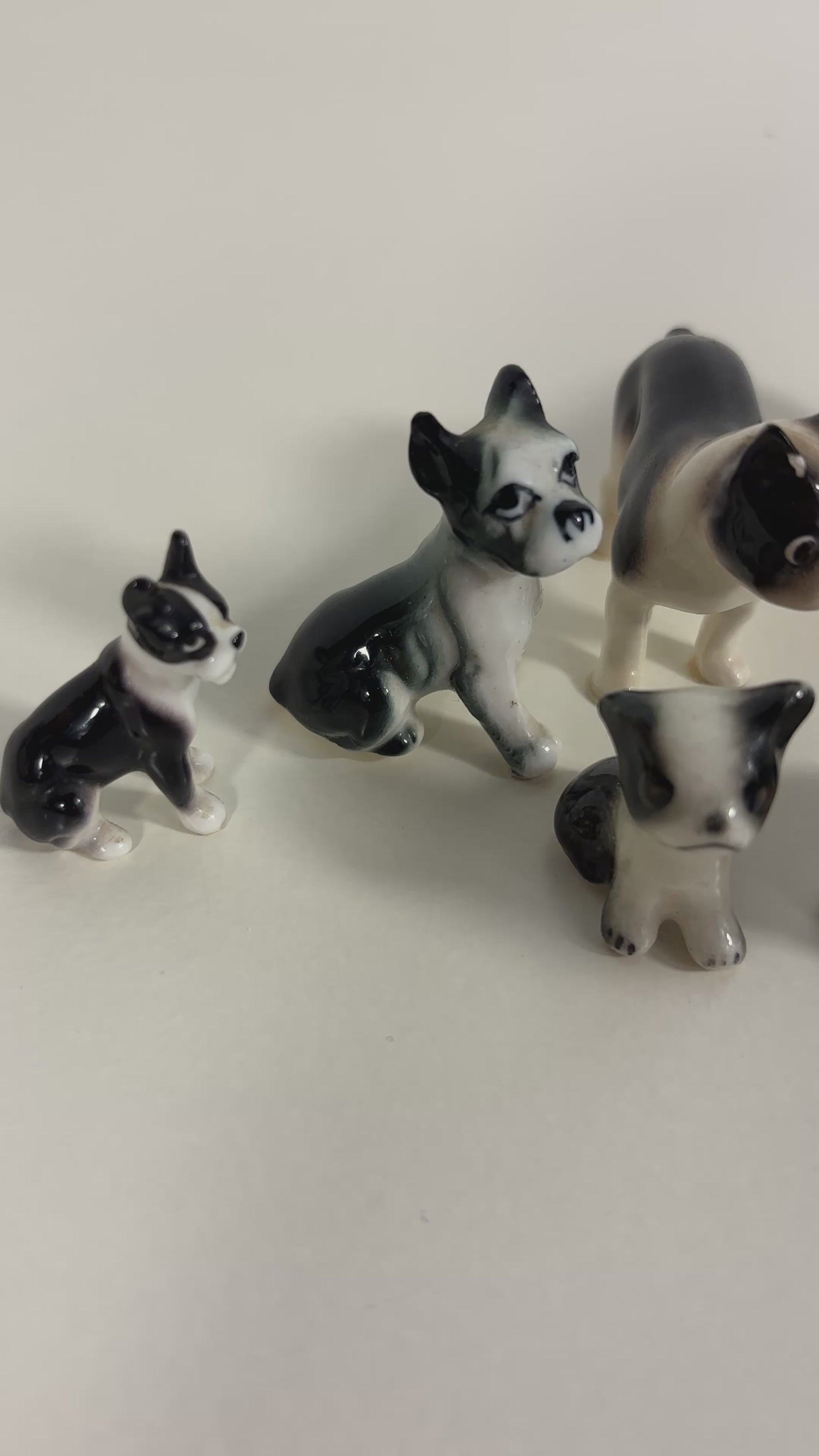 Lot of Boston Terrier Frenchie Miniature Dog Figurines