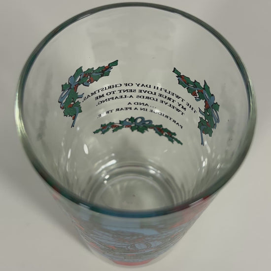 Indiana Glass 12th Day of Christmas Tumbler Glass