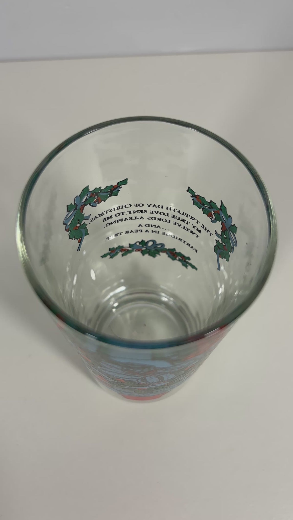 Indiana Glass 12th Day of Christmas Tumbler Glass