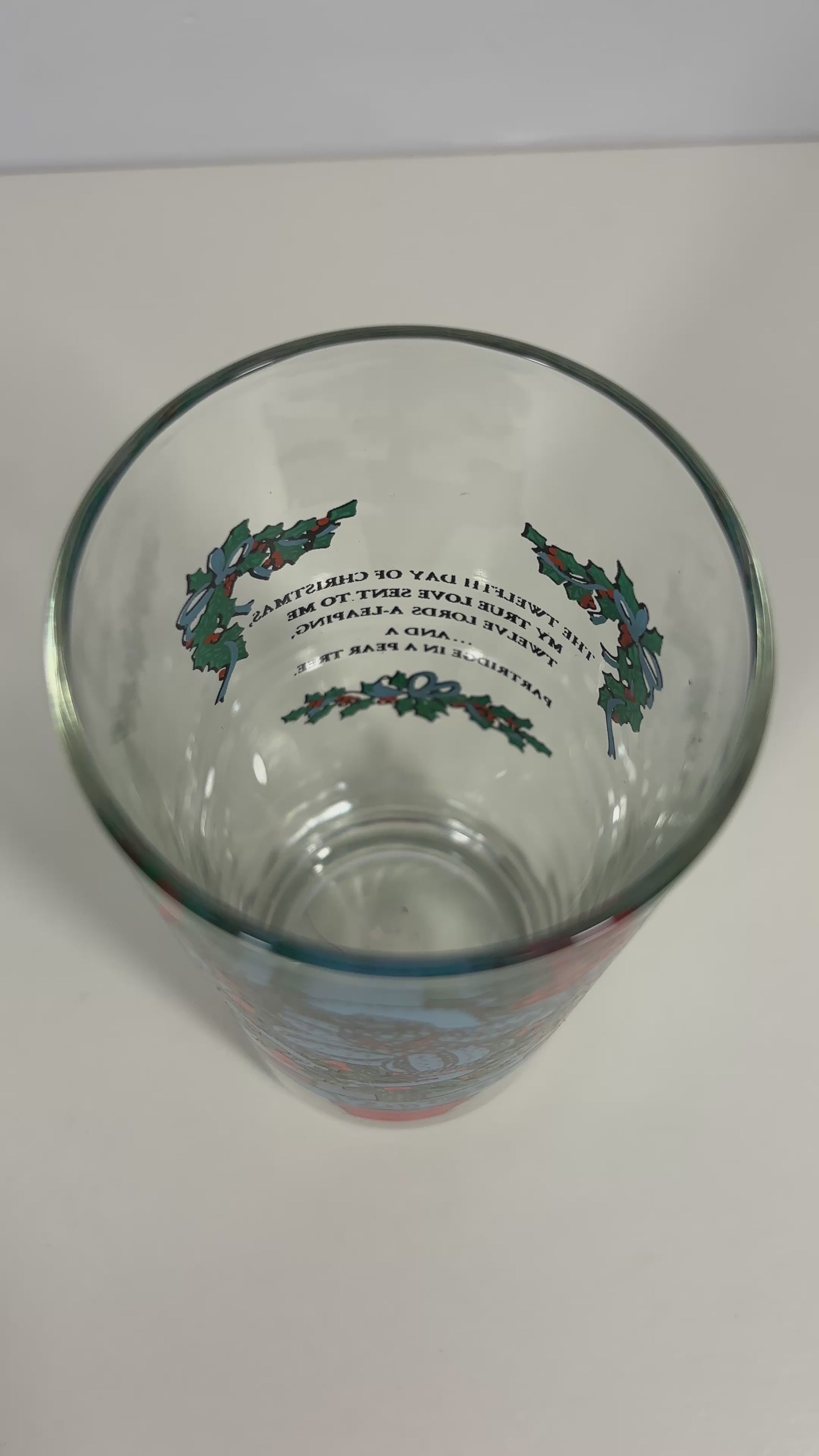Indiana Glass 12th Day of Christmas Tumbler Glass