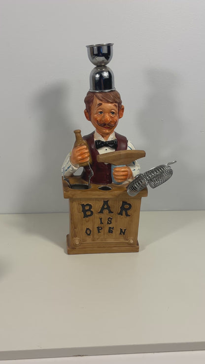 1960s Moe the Bartender Bar Tool Holder Set