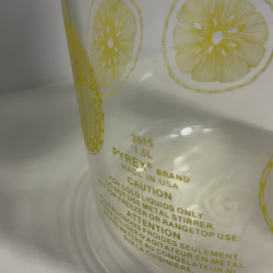 Pyrex 1.5 Litre Lemon Theme Glass Pitcher