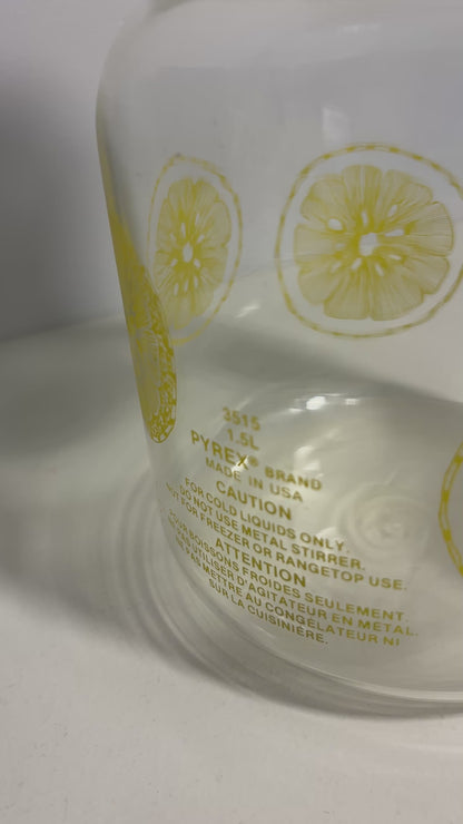 Pyrex 1.5 Litre Lemon Theme Glass Pitcher