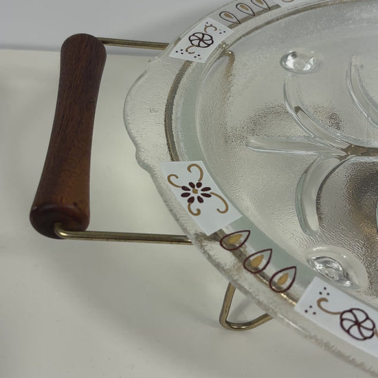 Inland Glass Carving Platter with Warming Caddy