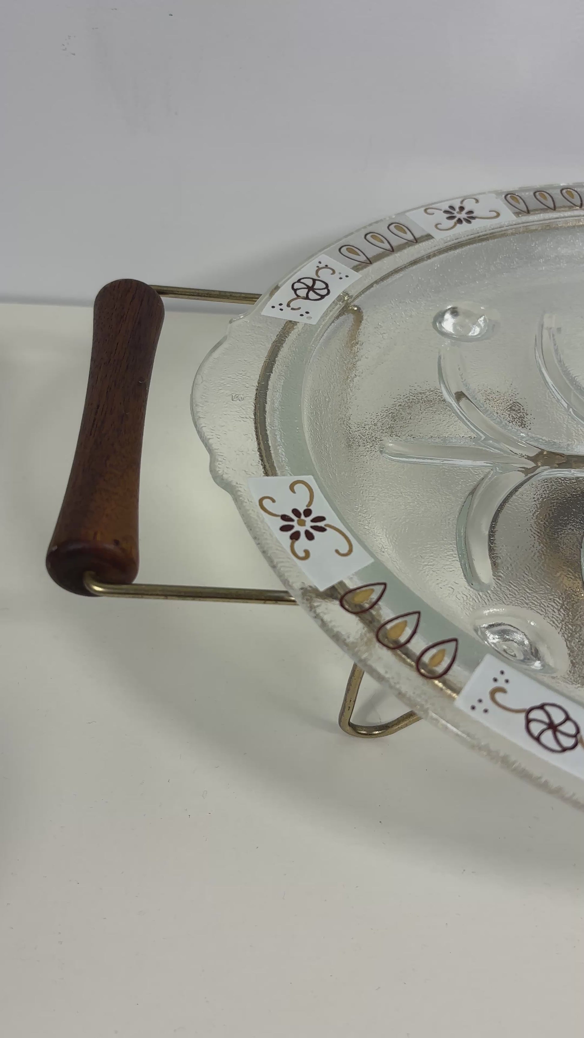 Inland Glass Carving Platter with Warming Caddy