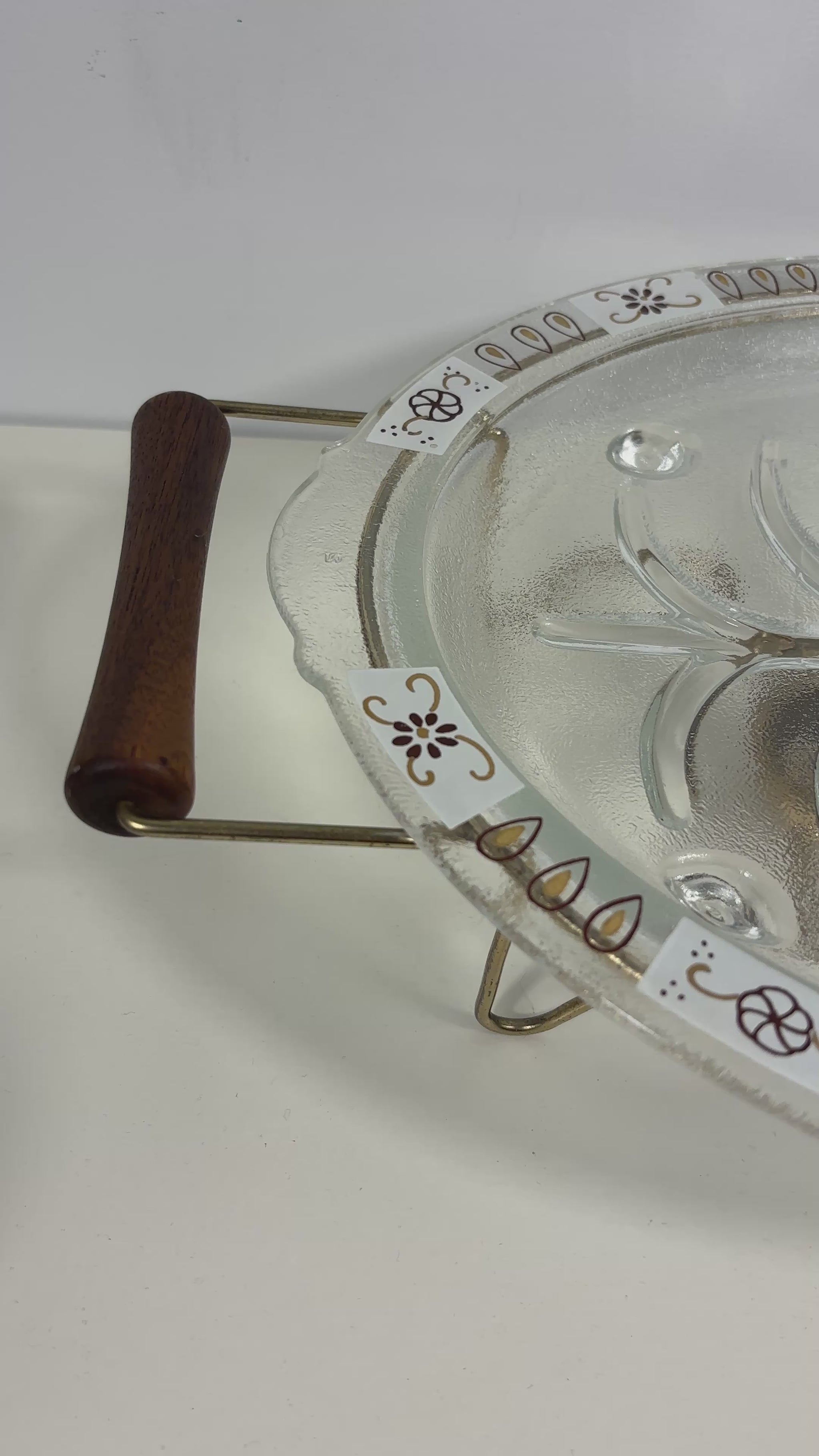 Inland Glass Carving Platter with Warming Caddy