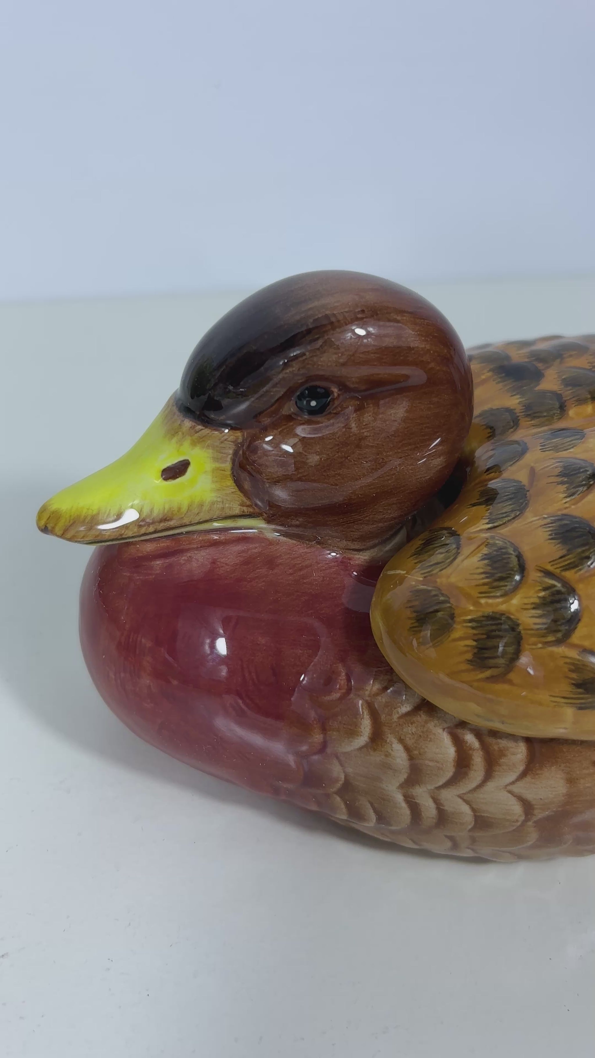 Fitz and Floyd Essentials Game Bird Duck Lidded Dish