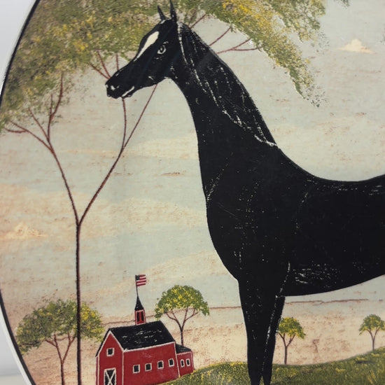 Sakura Warren Kimble Animal Collection Horse Plate