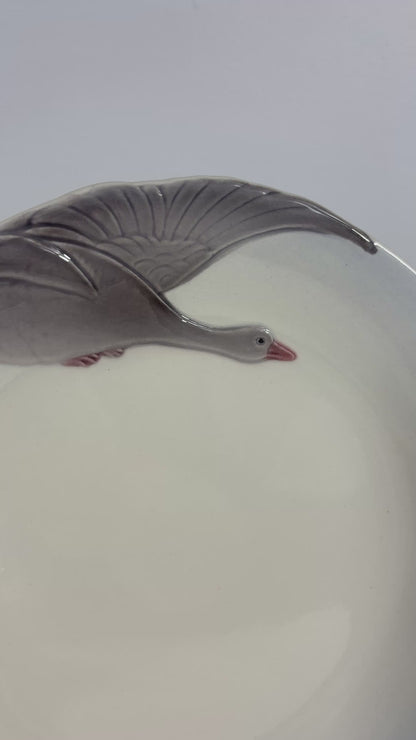 Waechtersbach Carl Bull Wildservice Grey Goose Embossed Plate