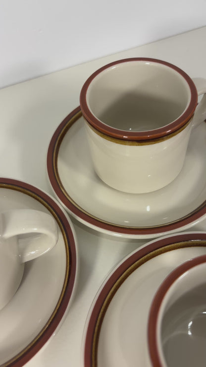 Japan Showa Era Espresso or Tea Mugs and Saucer Set