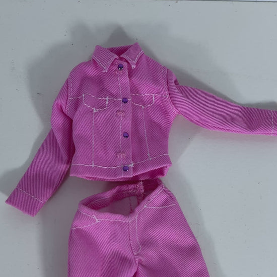 Barbie Fashion Avenue Pink Flower Jacket and Pants Set
