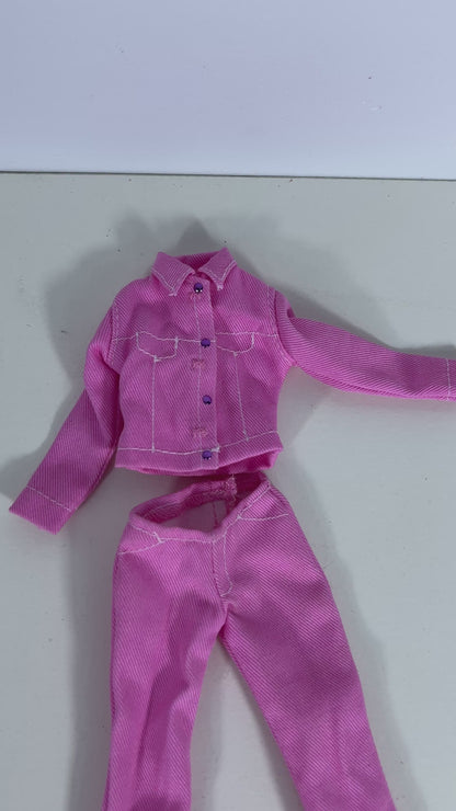 Barbie Fashion Avenue Pink Flower Jacket and Pants Set