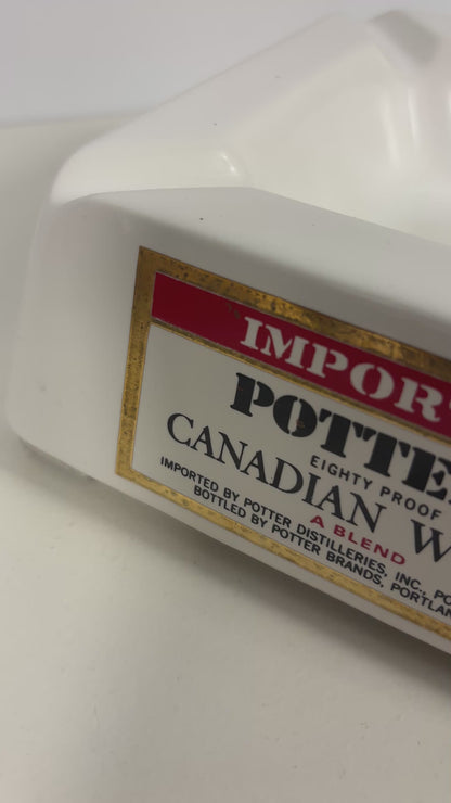 Potter’s Whiskey Vintage Advertising Ashtray