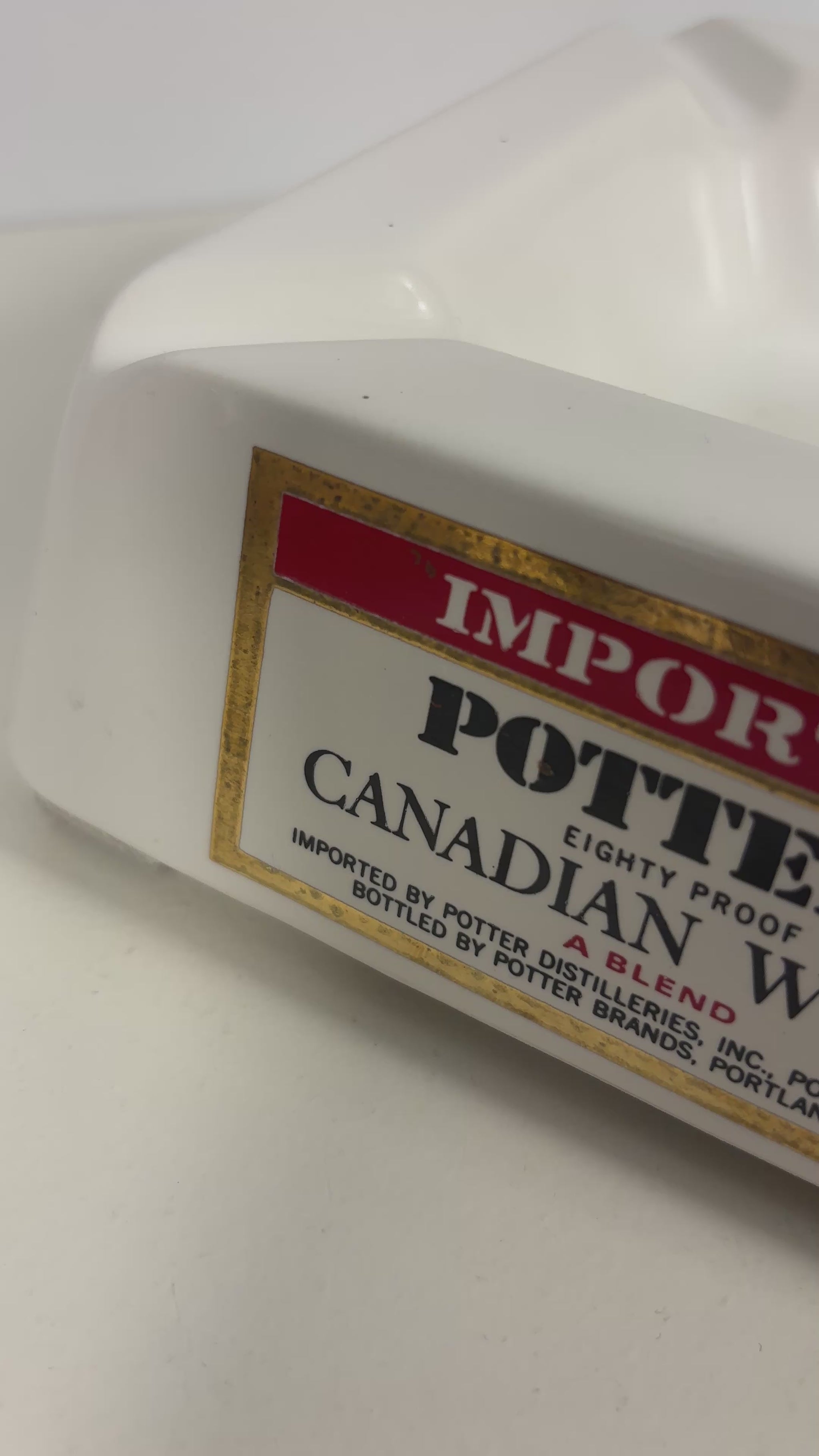 Potter’s Whiskey Vintage Advertising Ashtray