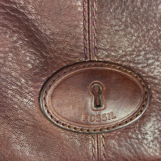 Fossil Morgan Brown Leather Crossbody Purse