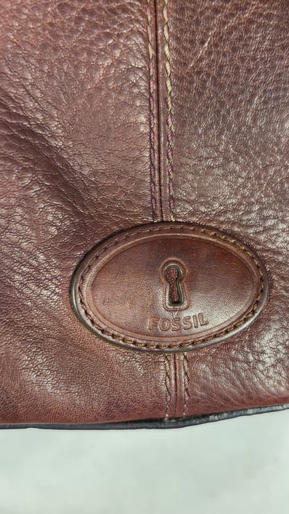 Fossil Morgan Brown Leather Crossbody Purse