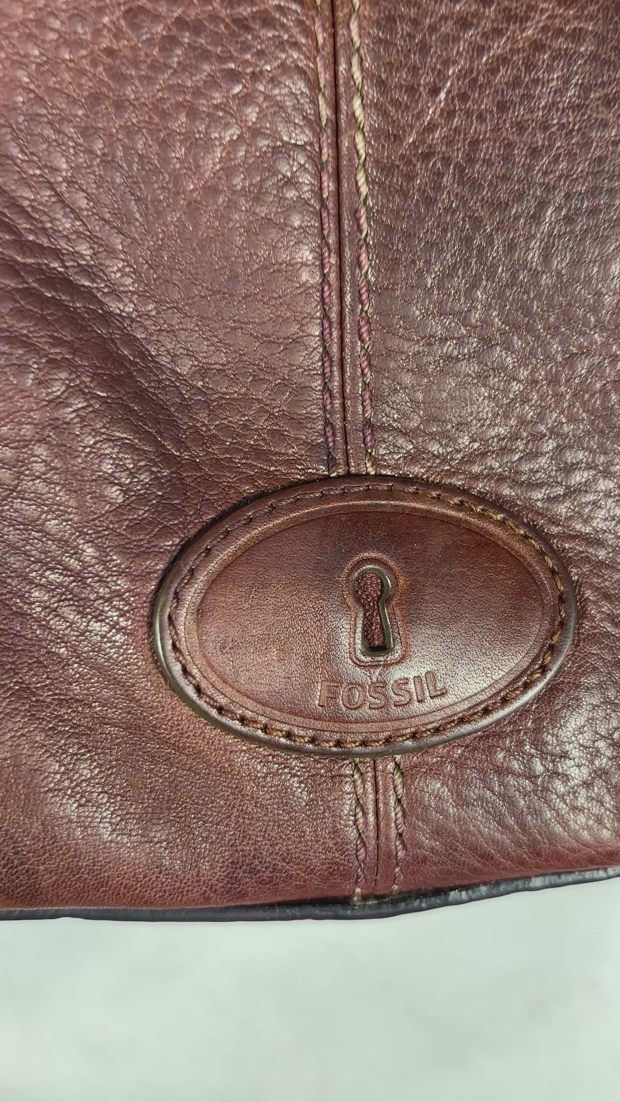 Fossil Morgan Brown Leather Crossbody Purse