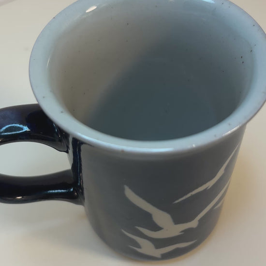 Waechtersbach Cobalt Blue Seagull Theme Coffee Mug