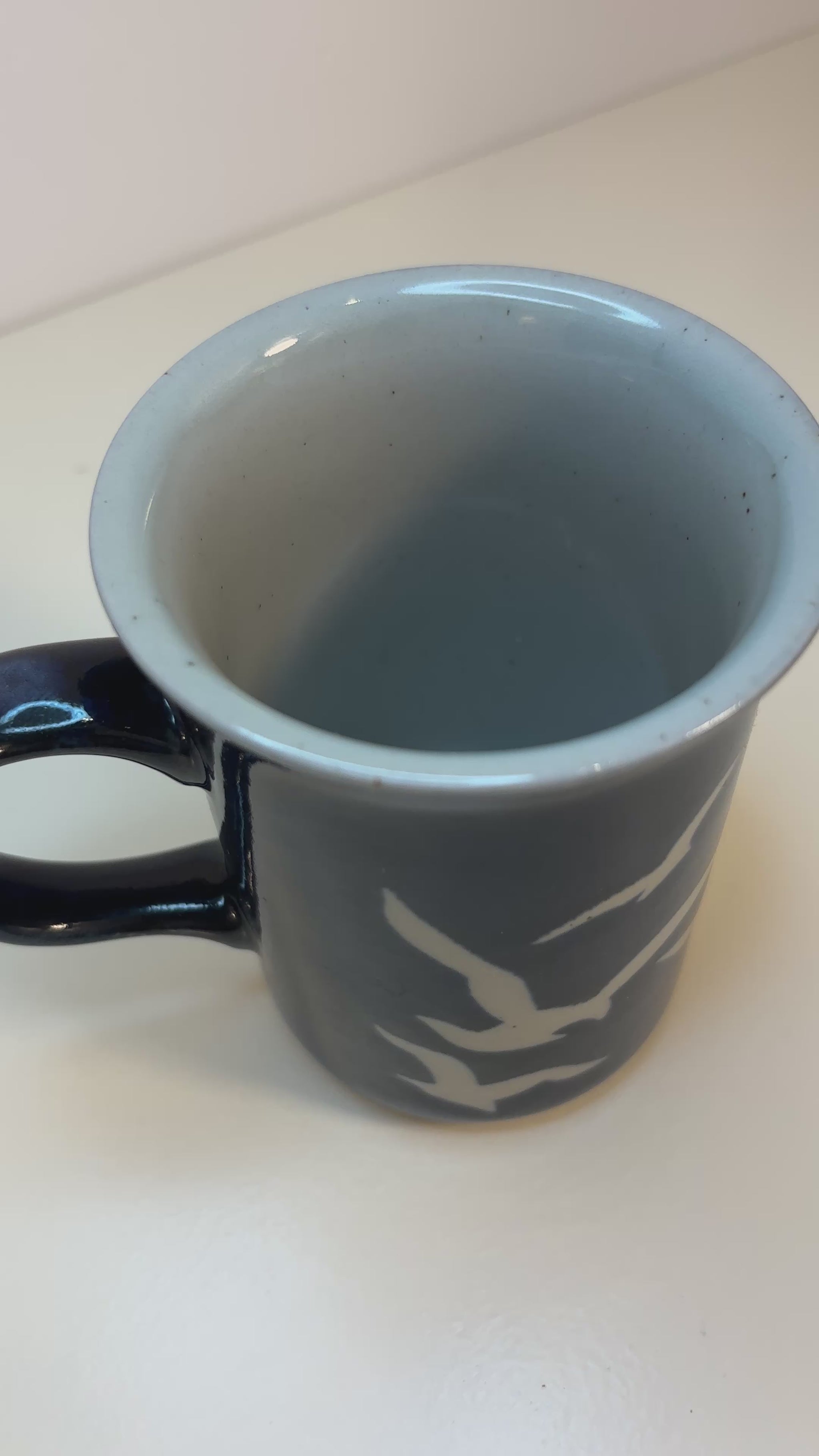Waechtersbach Cobalt Blue Seagull Theme Coffee Mug