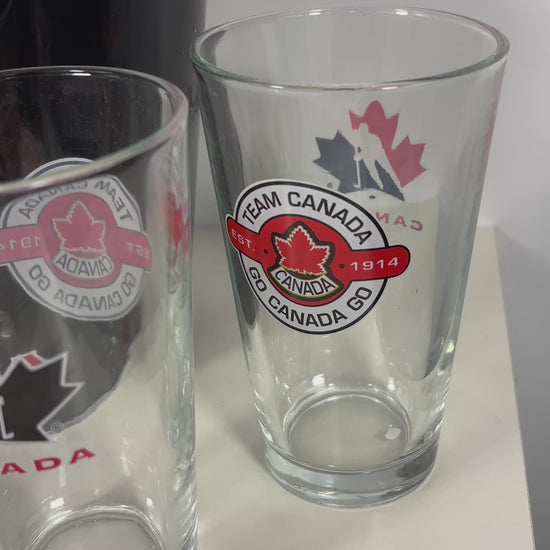 Team Canada Hockey Beer Glass and Ice Bucket Set
