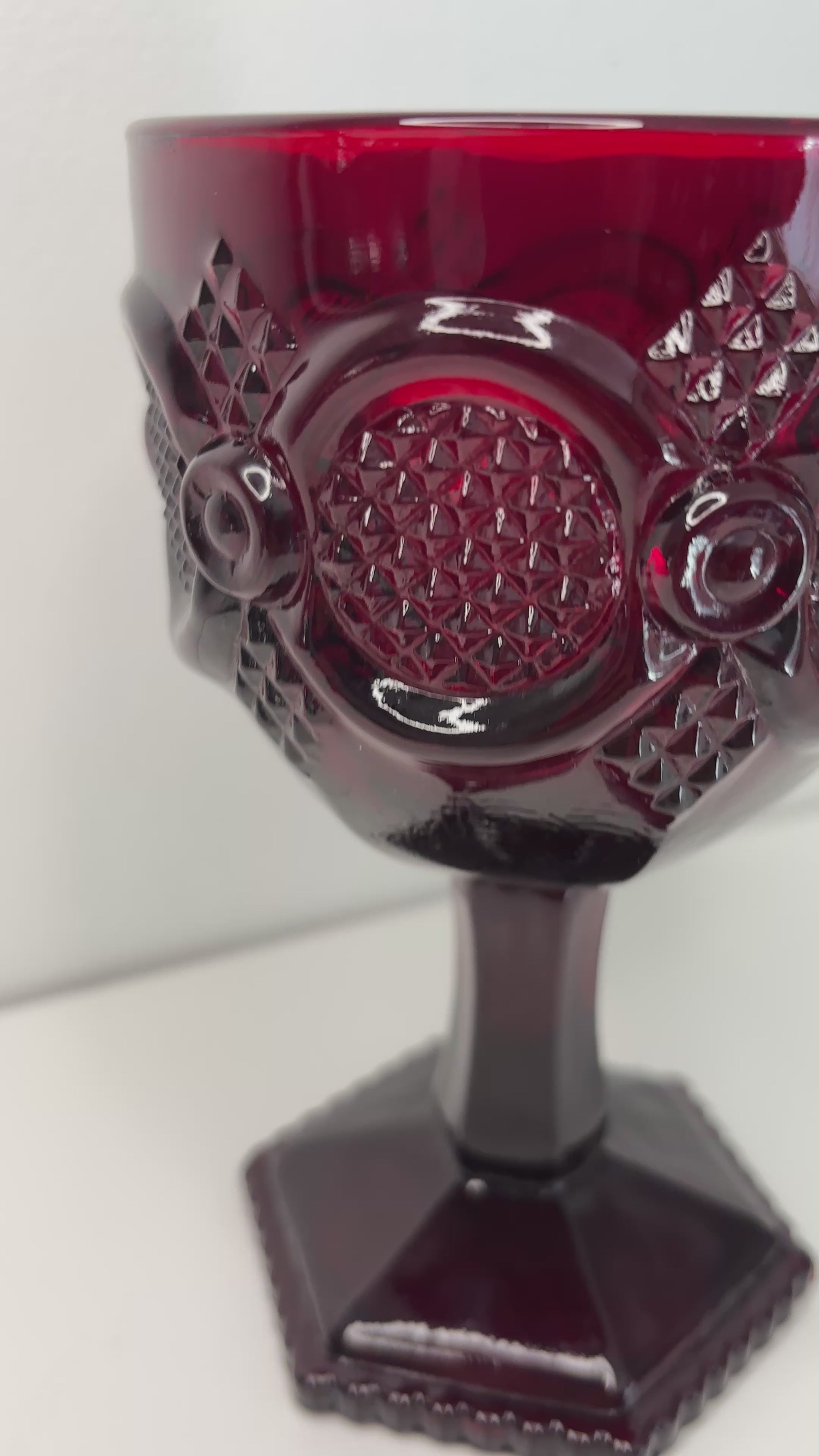 Avon Cape Cod Red Goblet