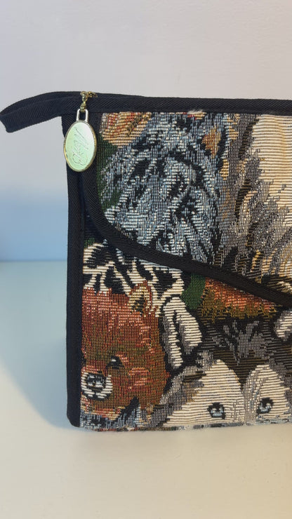 Maggi B Canada Vintage Dog Tapestry Clutch Purse