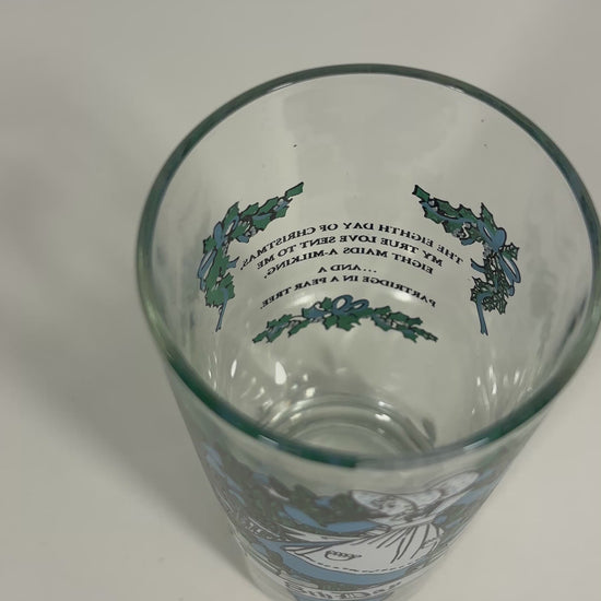 Indiana Glass 8th Day of Christmas Tumbler Glass